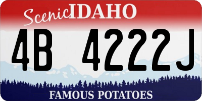 ID license plate 4B4222J
