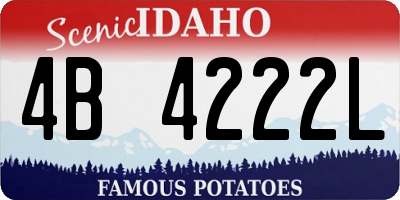 ID license plate 4B4222L
