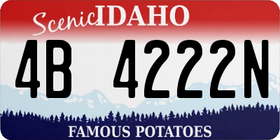 ID license plate 4B4222N
