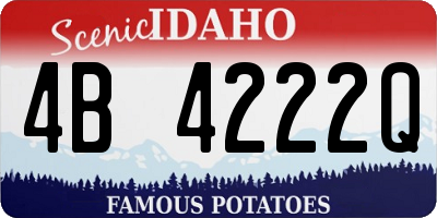 ID license plate 4B4222Q
