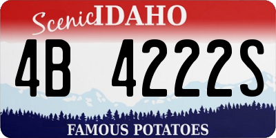 ID license plate 4B4222S