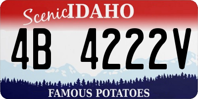 ID license plate 4B4222V