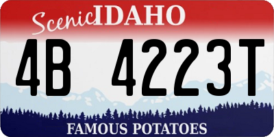 ID license plate 4B4223T
