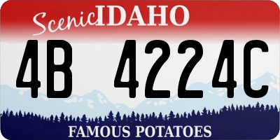 ID license plate 4B4224C
