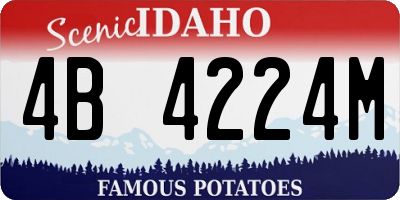 ID license plate 4B4224M