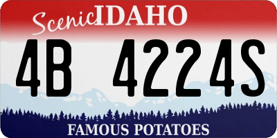 ID license plate 4B4224S