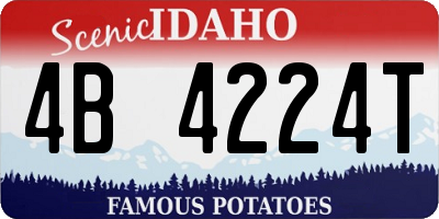ID license plate 4B4224T
