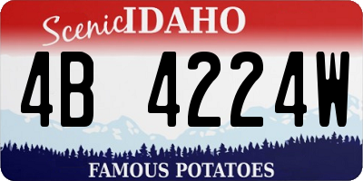 ID license plate 4B4224W