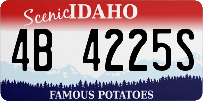 ID license plate 4B4225S