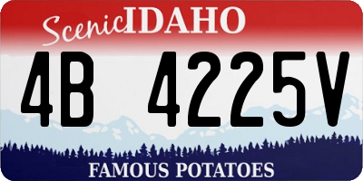 ID license plate 4B4225V