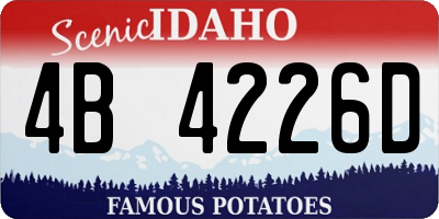 ID license plate 4B4226D