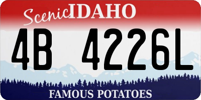 ID license plate 4B4226L