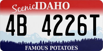 ID license plate 4B4226T