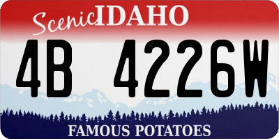 ID license plate 4B4226W