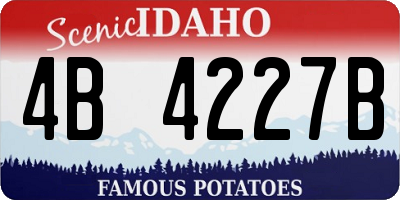 ID license plate 4B4227B