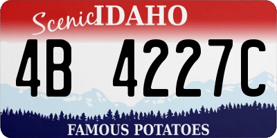 ID license plate 4B4227C