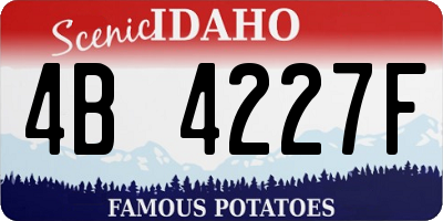 ID license plate 4B4227F