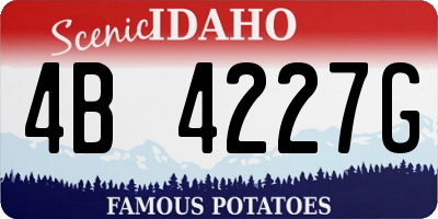 ID license plate 4B4227G