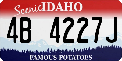 ID license plate 4B4227J