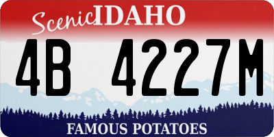 ID license plate 4B4227M