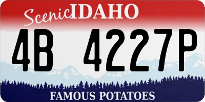 ID license plate 4B4227P