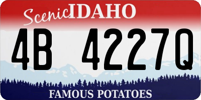 ID license plate 4B4227Q