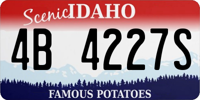 ID license plate 4B4227S