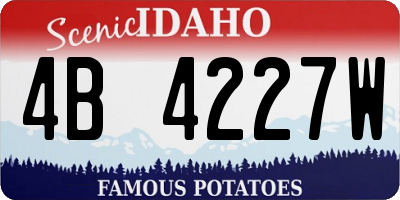 ID license plate 4B4227W