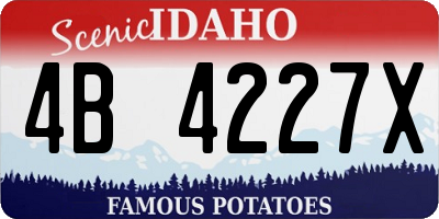 ID license plate 4B4227X