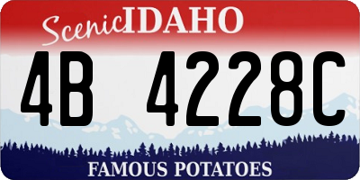 ID license plate 4B4228C