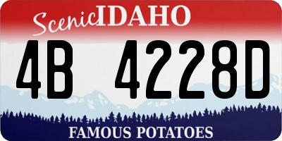 ID license plate 4B4228D