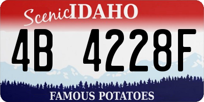 ID license plate 4B4228F