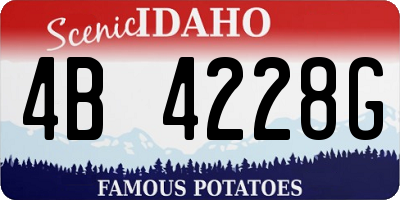 ID license plate 4B4228G