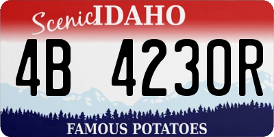ID license plate 4B4230R