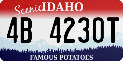 ID license plate 4B4230T