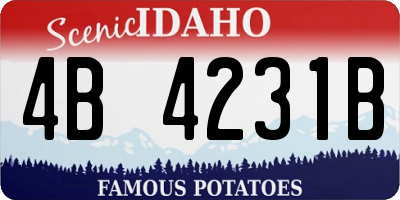 ID license plate 4B4231B