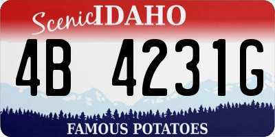 ID license plate 4B4231G