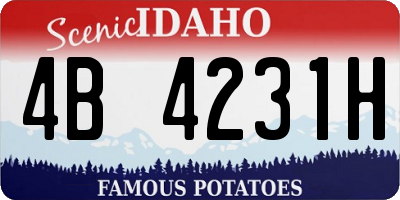 ID license plate 4B4231H
