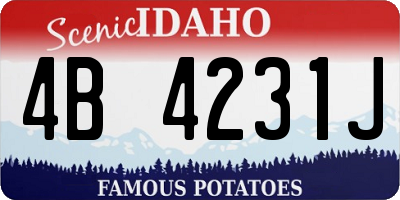 ID license plate 4B4231J