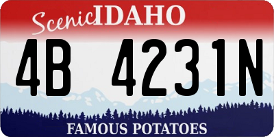 ID license plate 4B4231N