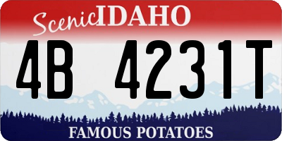 ID license plate 4B4231T