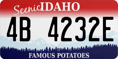 ID license plate 4B4232E