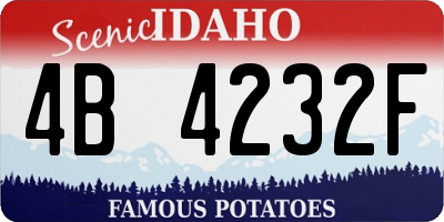 ID license plate 4B4232F