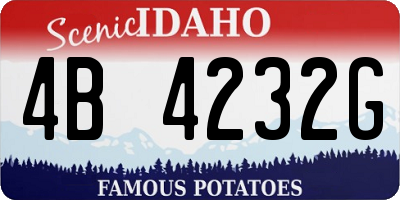 ID license plate 4B4232G