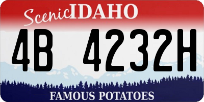 ID license plate 4B4232H
