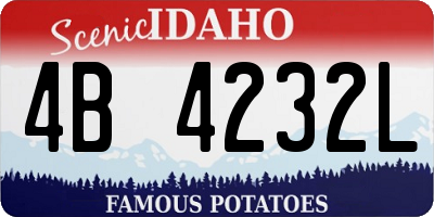ID license plate 4B4232L