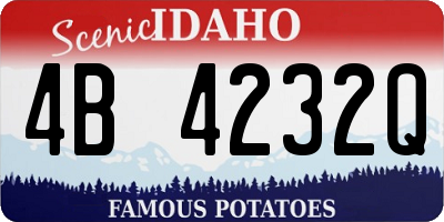 ID license plate 4B4232Q