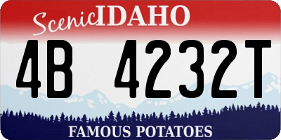 ID license plate 4B4232T