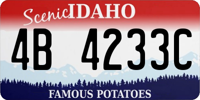 ID license plate 4B4233C