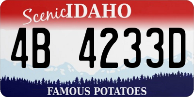 ID license plate 4B4233D